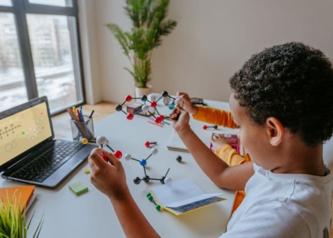 Student transitioning from traditional schooling to online study
